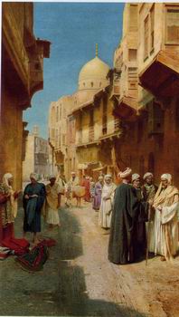 Arab or Arabic people and life. Orientalism oil paintings  437